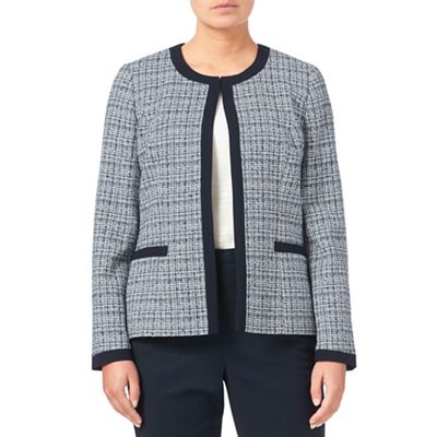Eastex Contrast Tipped Tweed Jacket